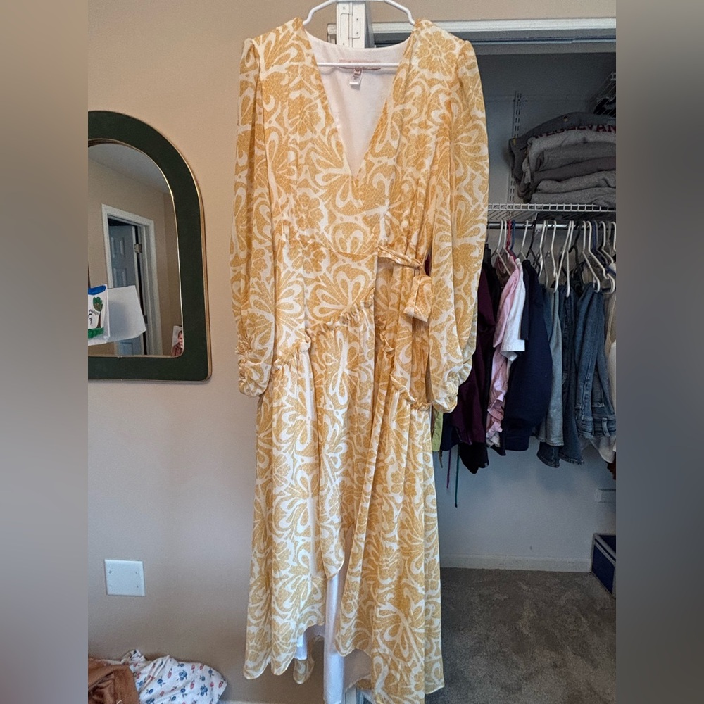 Hutch Yellow Wrap Dress